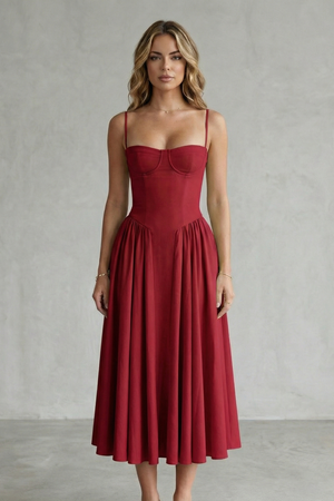 Calliope – Estructura atemporal – Vestido estructurado sin mangas para mujer