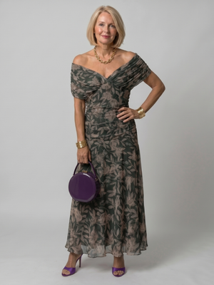 Calen | Vestido Midi Sin Hombros