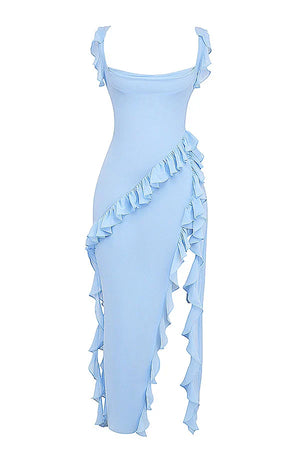 Blanca | Vestido Largo Con Volantes