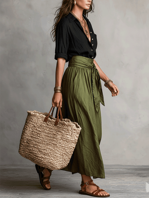Conjunto de Falda Boho de Elegancia Sin Esfuerzo