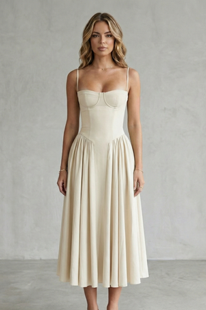 Calliope – Estructura atemporal – Vestido estructurado sin mangas para mujer