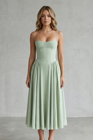 Calliope – Estructura atemporal – Vestido estructurado sin mangas para mujer