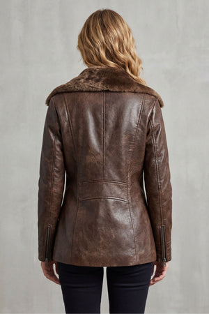 Ravella – Elegancia con forro de piel – Chaqueta de cuero