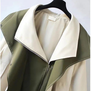 Yolanda | Chaqueta de Entretiempo con Cuello Doblado Estilo "Drapeado"