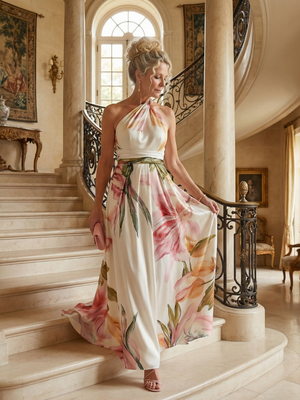 Amiel | Vestido Maxi Floral Ligero