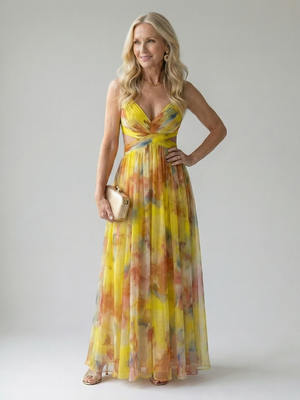 Isel | Vestido Maxi de Envuelto Suave