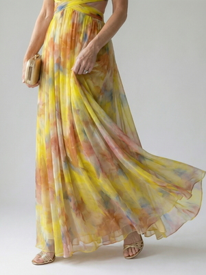 Isel | Vestido Maxi de Envuelto Suave