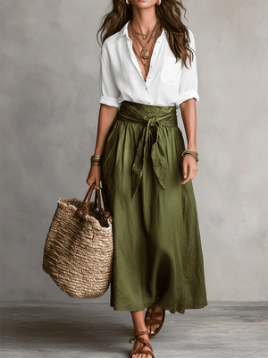 Conjunto de Falda Boho de Elegancia Sin Esfuerzo