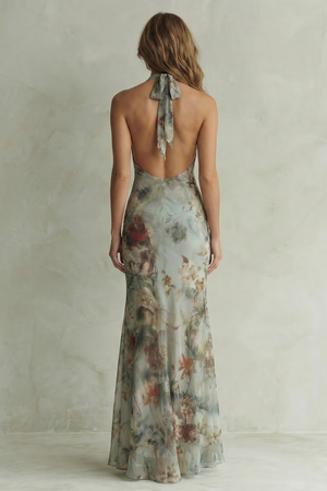 Floravienne – Encanto vintage de chiffon – Vestido maxi