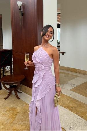 Meritxell | Vestido maxi elegante con volantes para mujer