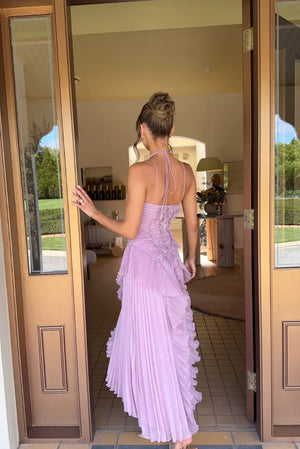 Meritxell | Vestido maxi elegante con volantes para mujer