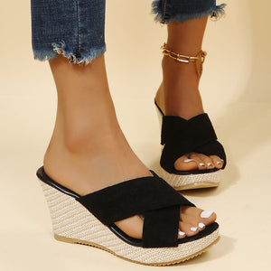 María – Sandalias de cuña relajadas