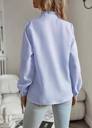 Camisa de Manga Larga con Volantes Aurora