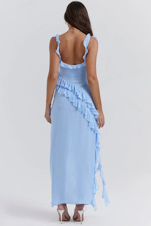 Blanca | Vestido Largo Con Volantes