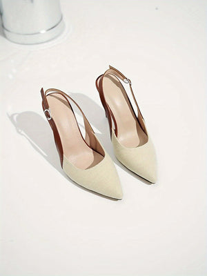 Raquel™ | Tacones slingback en contraste