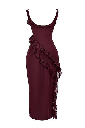 Blanca | Vestido Largo Con Volantes