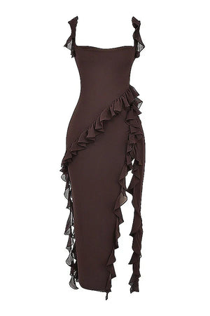 Blanca | Vestido Largo Con Volantes