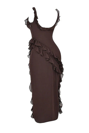 Blanca | Vestido Largo Con Volantes