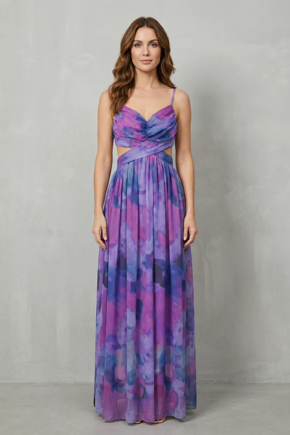 Aurellia – Romance en acuarela – Vestido maxi sin mangas