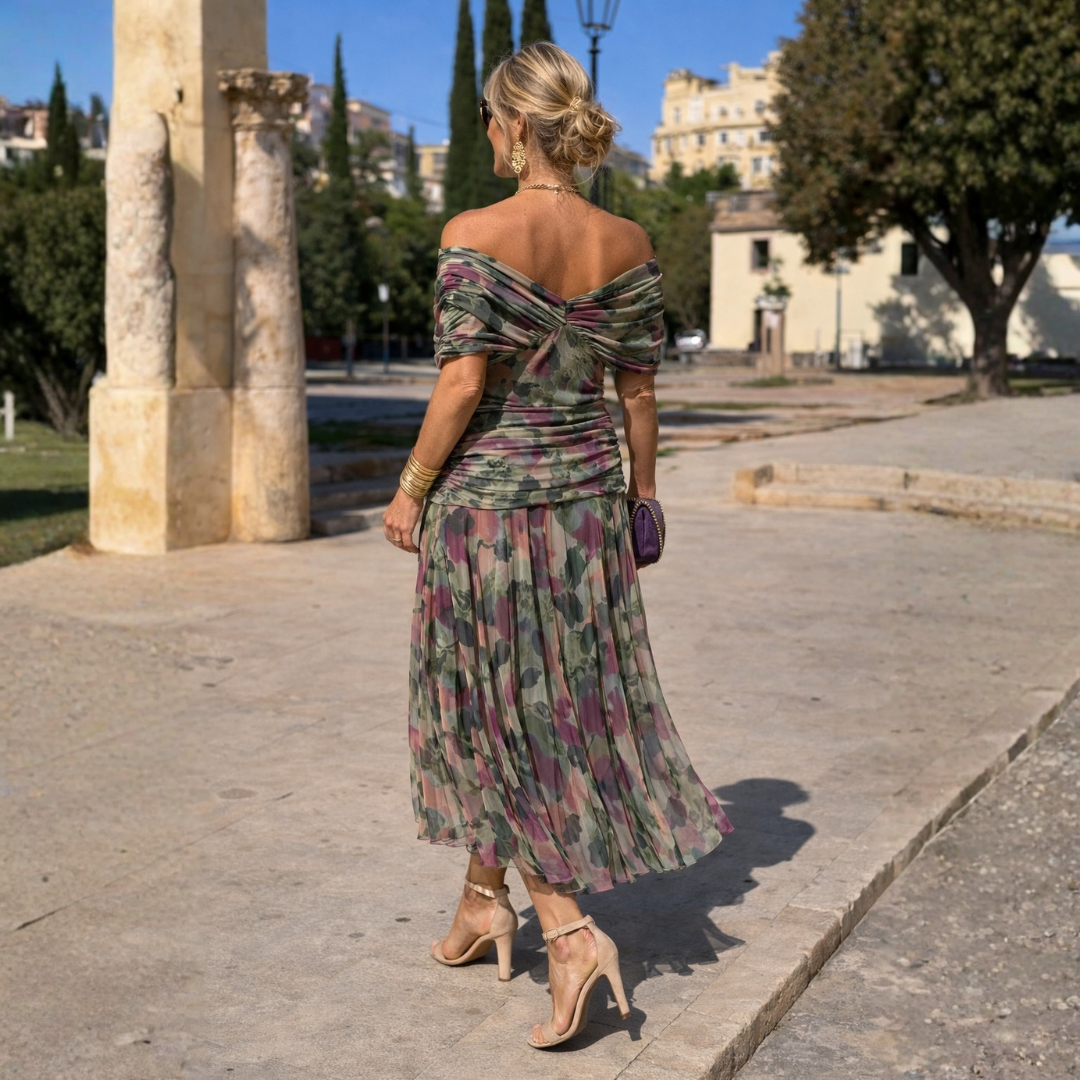 Mikaela | Vestido Maxi Off Shoulder