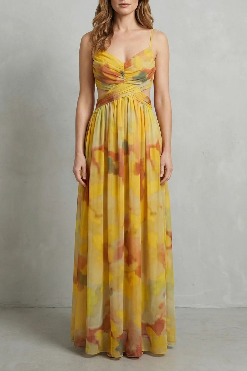 Aurellia – Romance en acuarela – Vestido maxi sin mangas