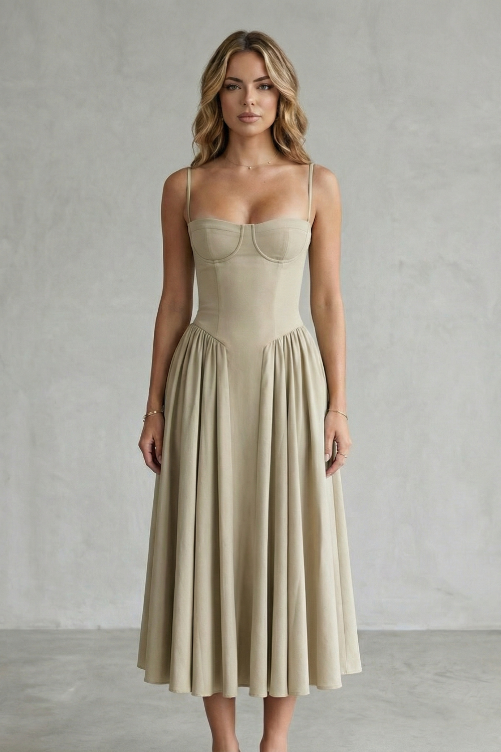 Calliope – Estructura atemporal – Vestido estructurado sin mangas para mujer