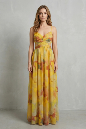 Aurellia – Romance en acuarela – Vestido maxi sin mangas
