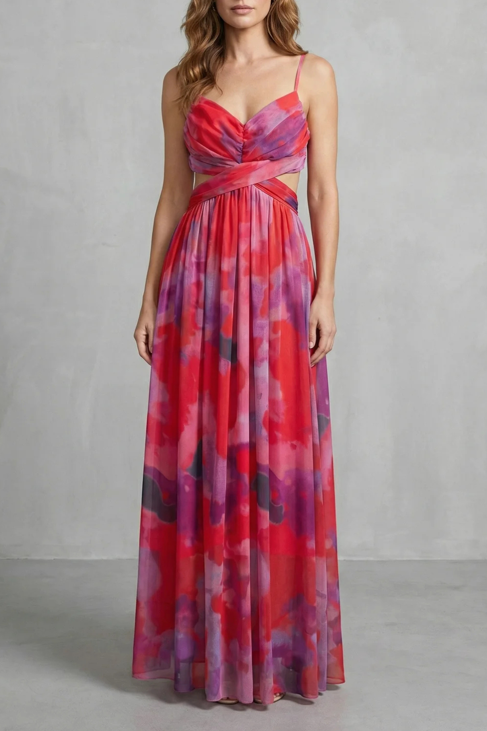 Aurellia – Romance en acuarela – Vestido maxi sin mangas