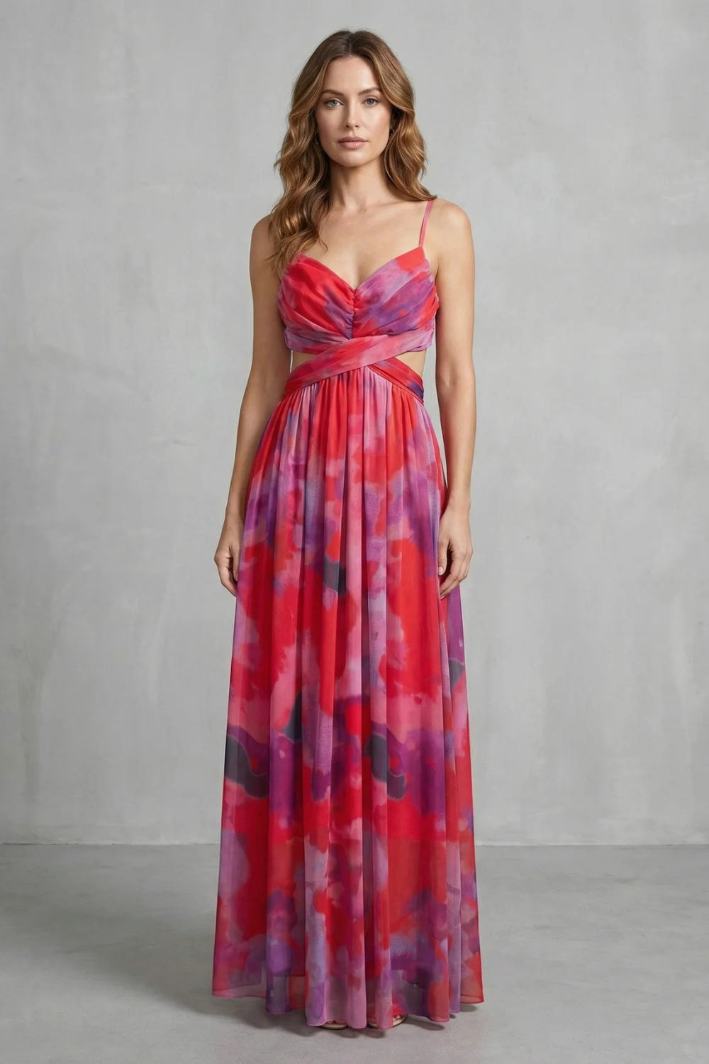 Aurellia – Romance en acuarela – Vestido maxi sin mangas