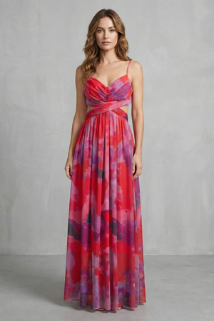 Aurellia – Romance en acuarela – Vestido maxi sin mangas