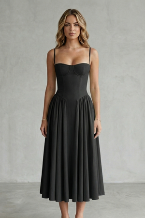 Calliope – Estructura atemporal – Vestido estructurado sin mangas para mujer