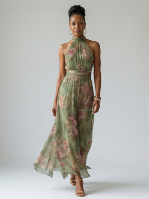 Mirelle | Vestido Midi con Escote Halter