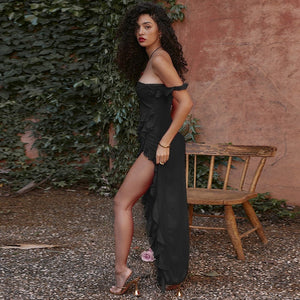 Blanca | Vestido Largo Con Volantes