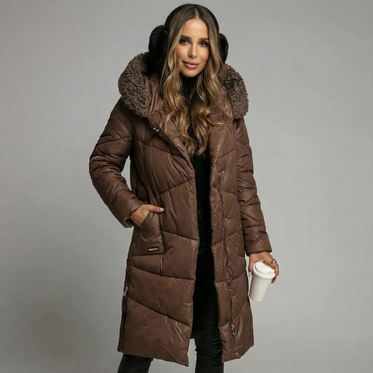 Noemí | Abrigo de Invierno Aislado de Corte Largo