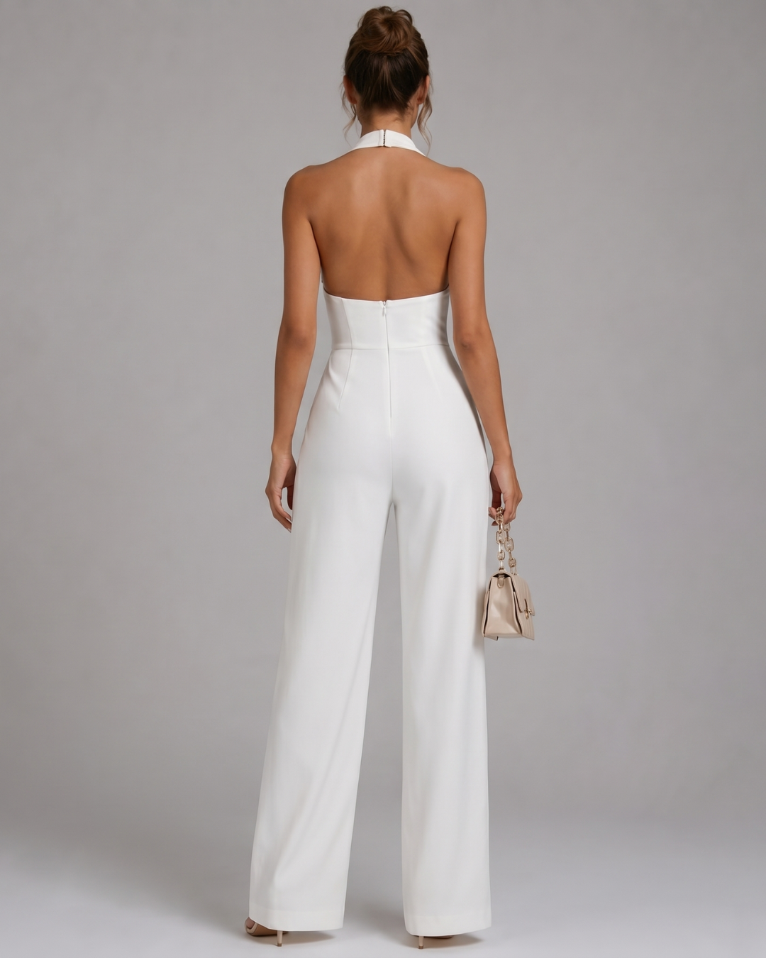 Nymera | Mono sin mangas de pierna ancha con cuello halter