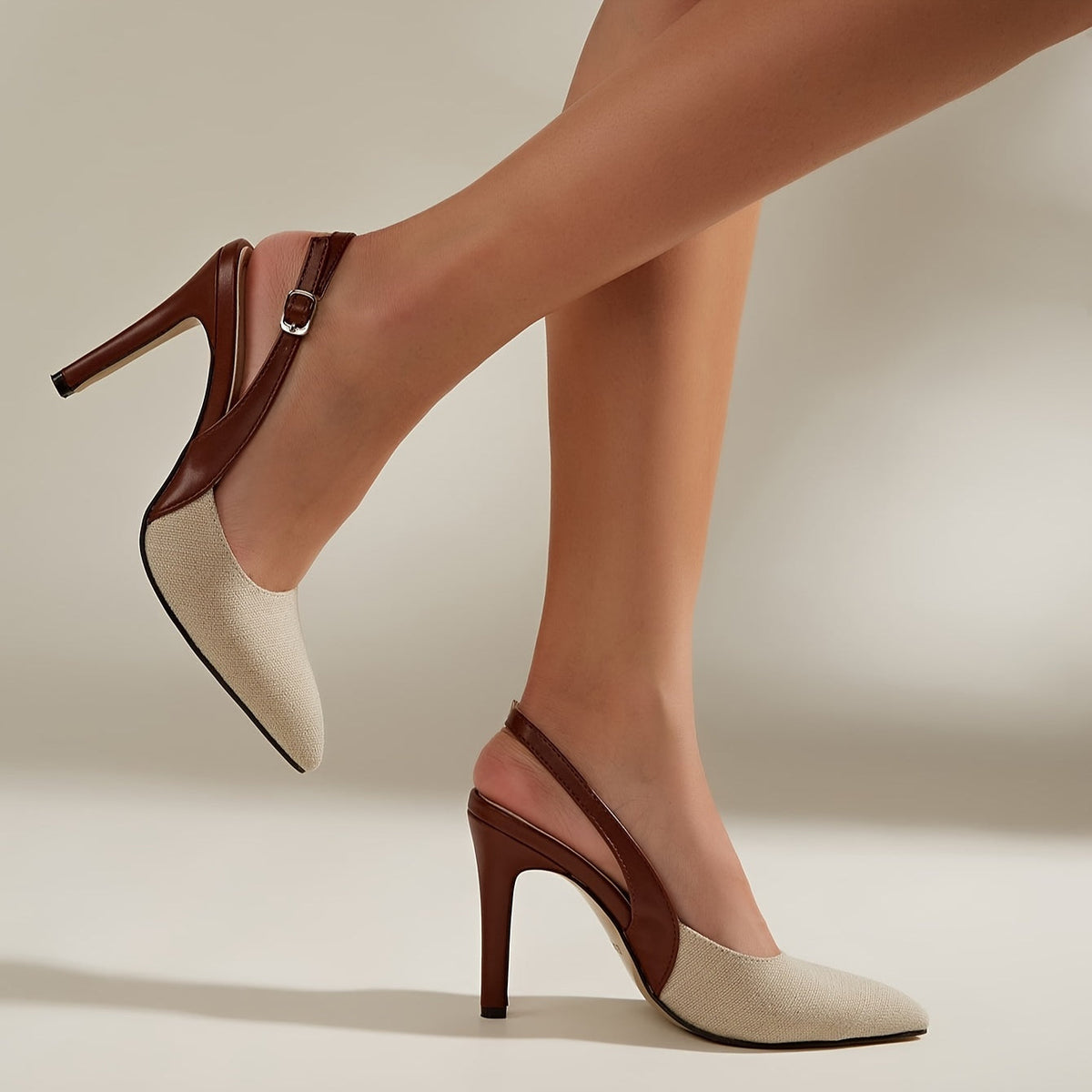 Raquel™ | Tacones slingback en contraste