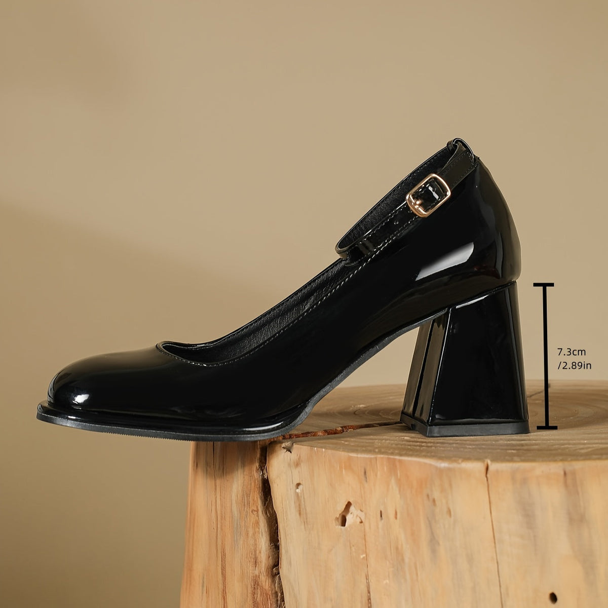 Camila™ | Tacones de charol con correa