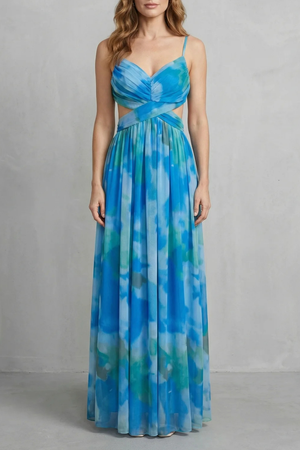 Aurellia – Romance en acuarela – Vestido maxi sin mangas