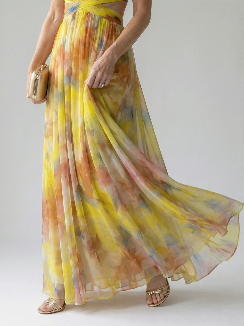 Isel | Vestido Maxi de Envuelto Suave