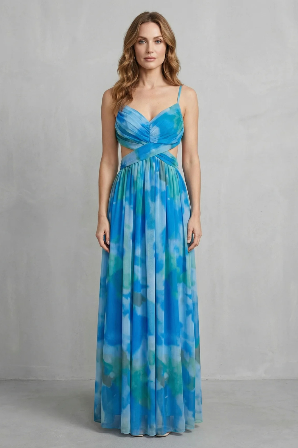 Aurellia – Romance en acuarela – Vestido maxi sin mangas