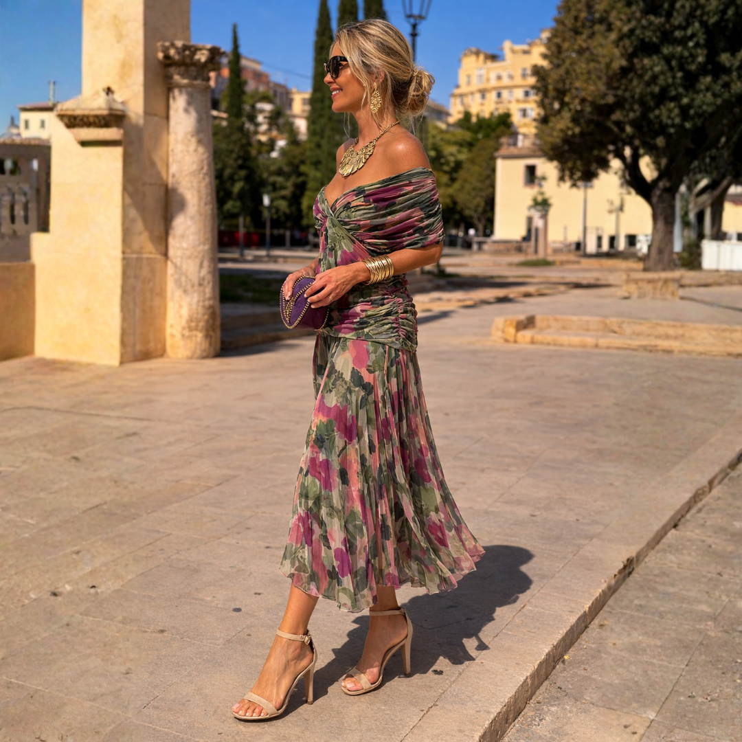 Mikaela | Vestido Maxi Off Shoulder