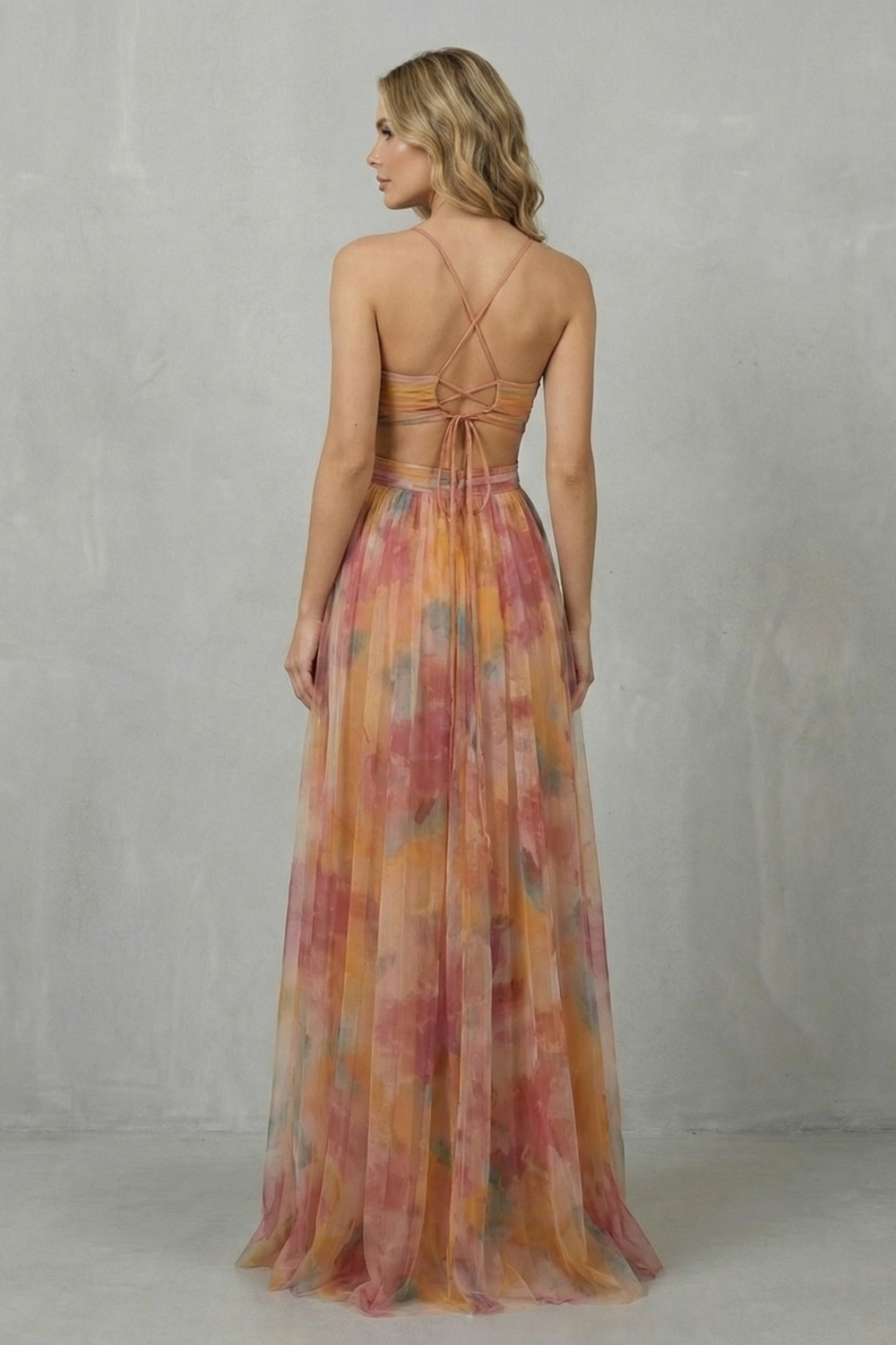 Aurellia – Romance en acuarela – Vestido maxi sin mangas