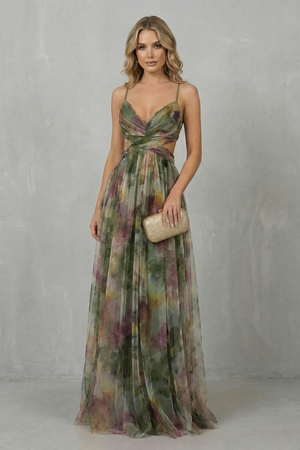 Aurellia – Romance en acuarela – Vestido maxi sin mangas