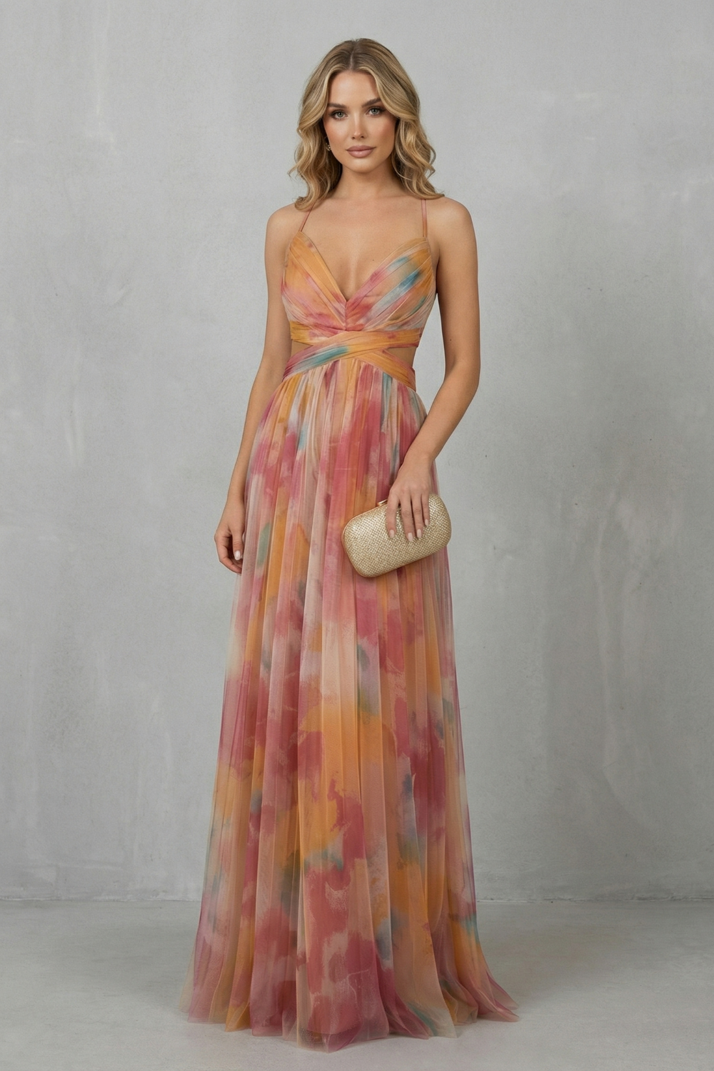 Aurellia – Romance en acuarela – Vestido maxi sin mangas