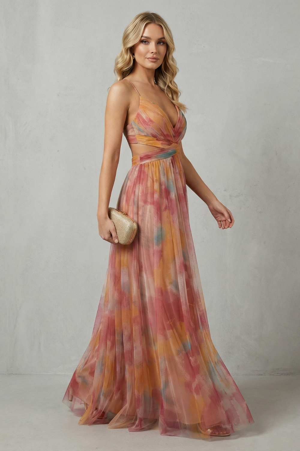 Aurellia – Romance en acuarela – Vestido maxi sin mangas