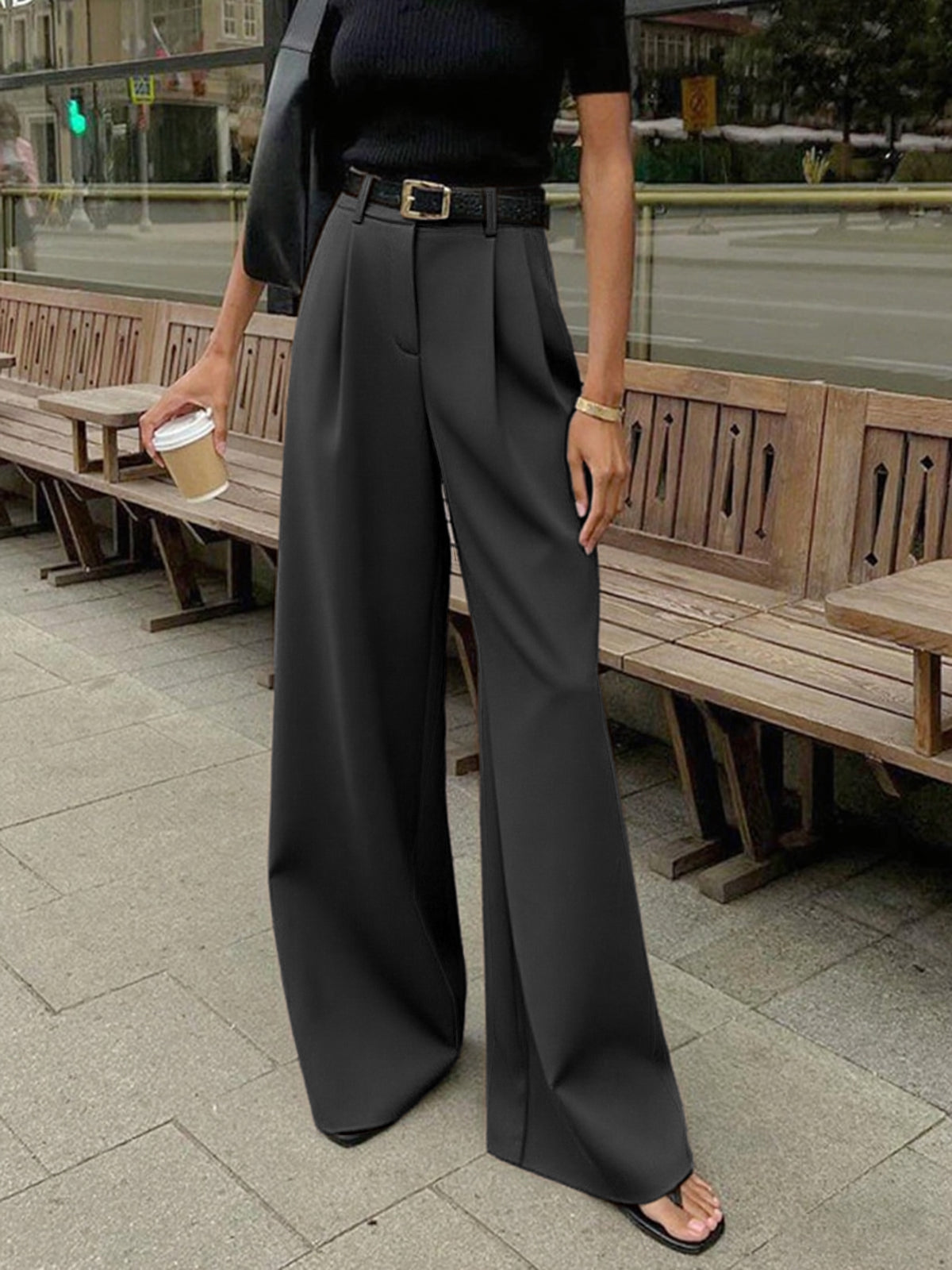 Renata | Pantalones anchos sin cinturón