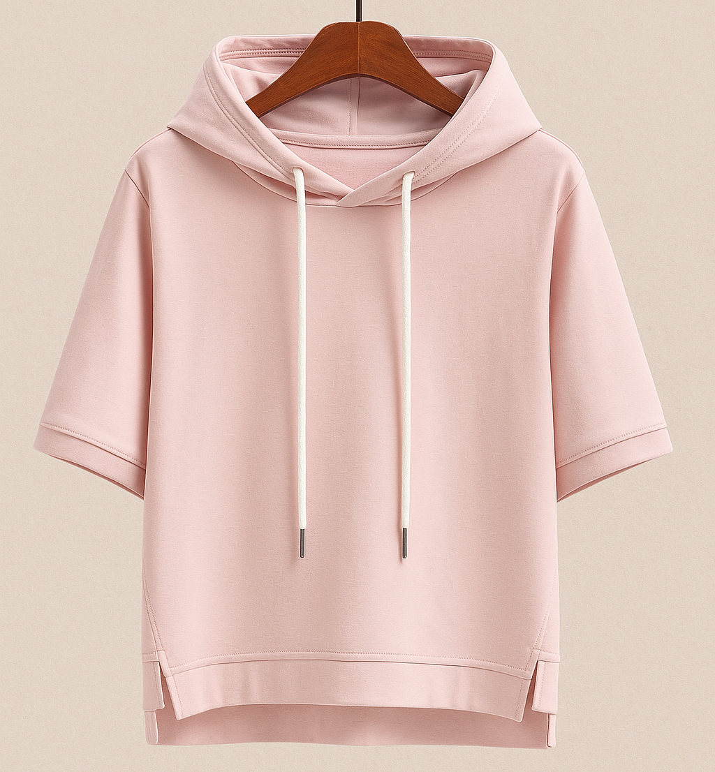 Sudadera con Capucha de Manga Corta Alison