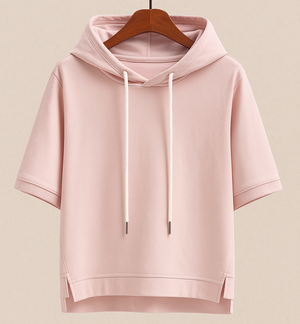 Sudadera con Capucha de Manga Corta Alison