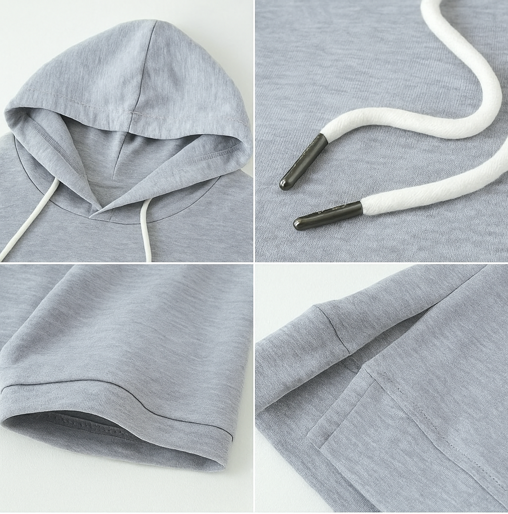 Sudadera con Capucha de Manga Corta Alison