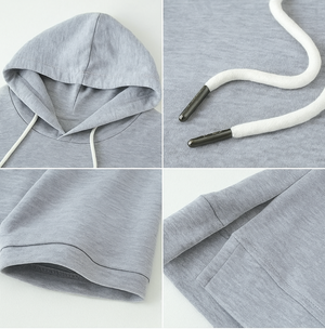 Sudadera con Capucha de Manga Corta Alison
